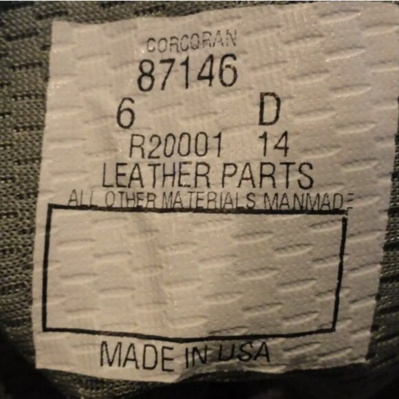 CORCORAN USAF 87146 HOT WEATHER AIR FORCE SAGE GREEN sz6D BOX TOE BOOTS RC 1593